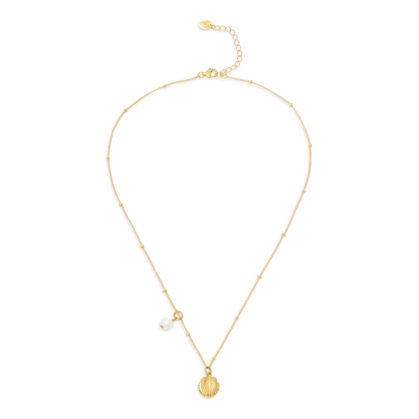 Sunaka Shell Pearl necklace detail