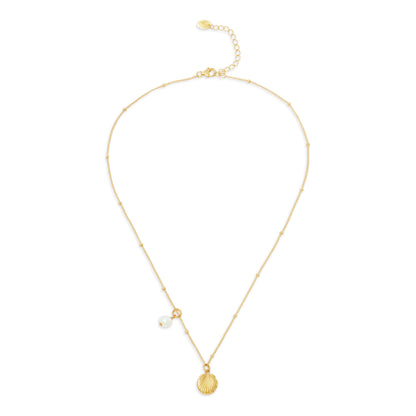 Sunaka Shell Pearl necklace detail