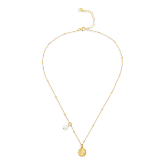 Sunaka Shell Pearl necklace detail