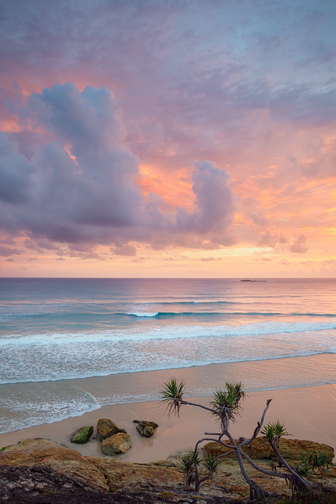 Sunrise from High on Home fine art print, vertical view