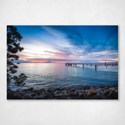 Blue Hour at the Amity Jetty - dusk over the jetty, North Stradbroke Island