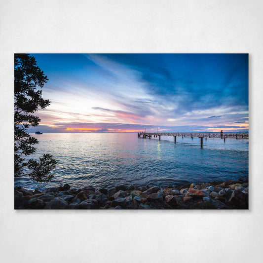 Blue Hour at the Amity Jetty - dusk over the jetty, North Stradbroke Island