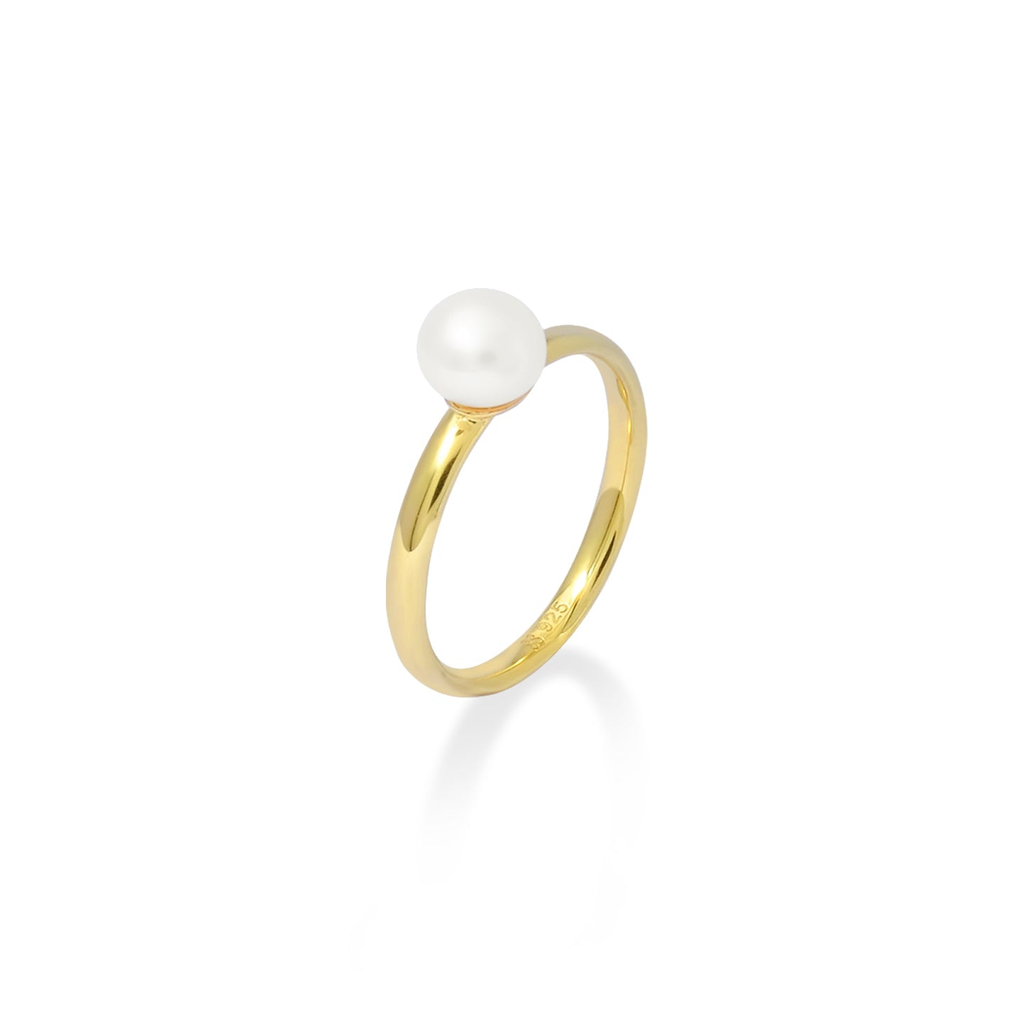 Sunaka Lumine Pearl round ring in gold