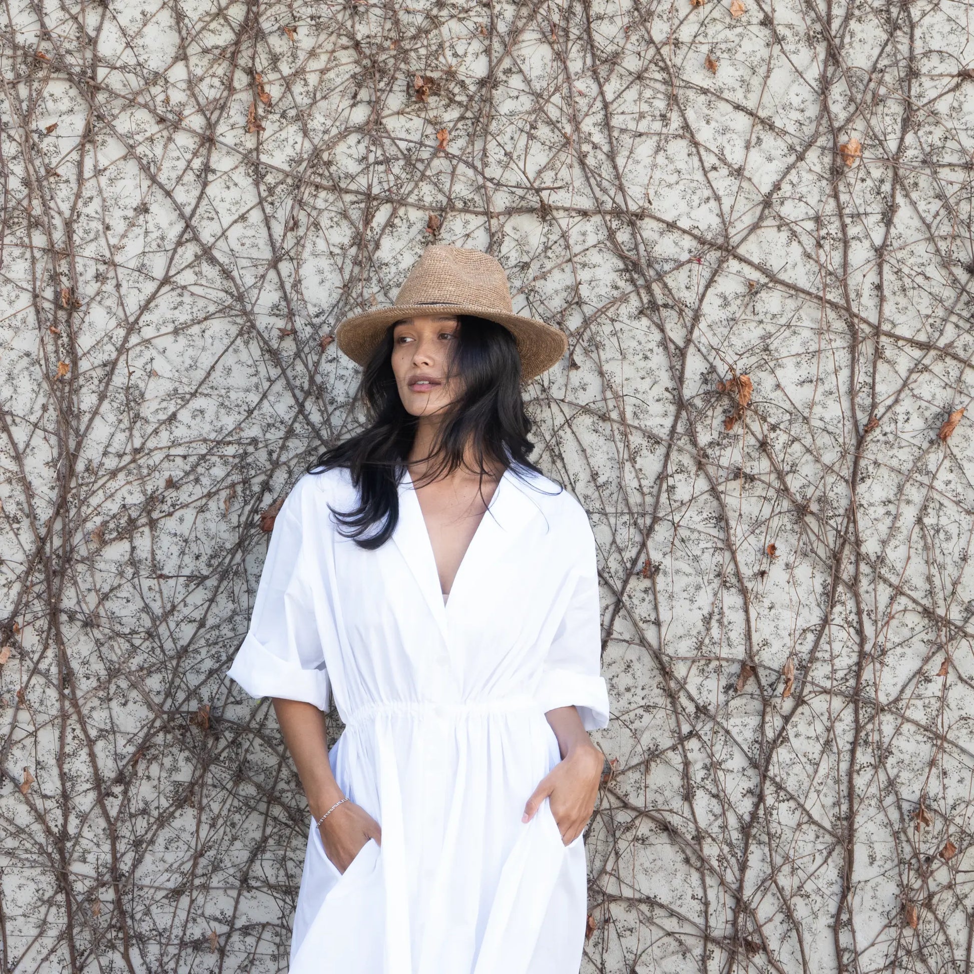 Ramse handwoven raffia fedora hat by TANORA — view 4