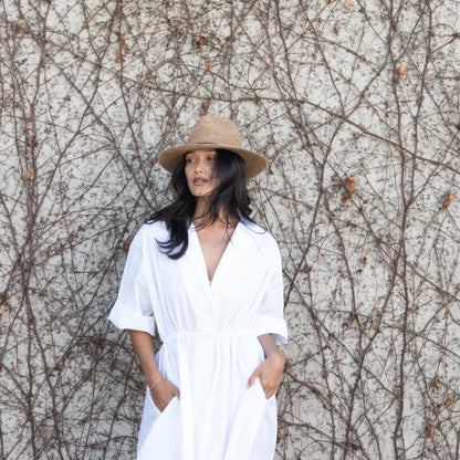 Ramse handwoven raffia fedora hat by TANORA — view 4