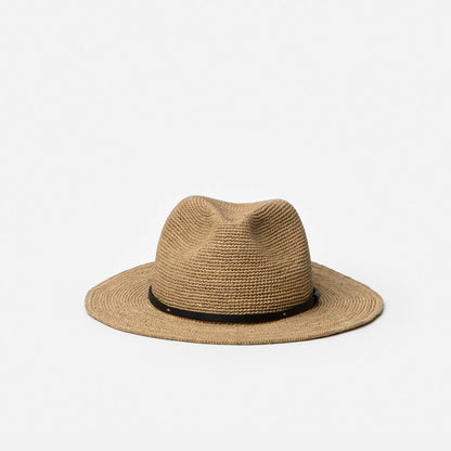Ramse handwoven raffia fedora hat by TANORA — view 6