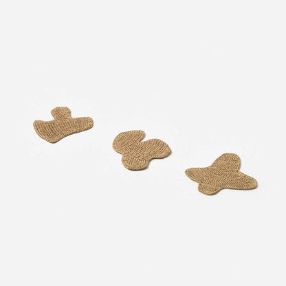 Rano wavy handwoven raffia coasters by TANORA — view 2