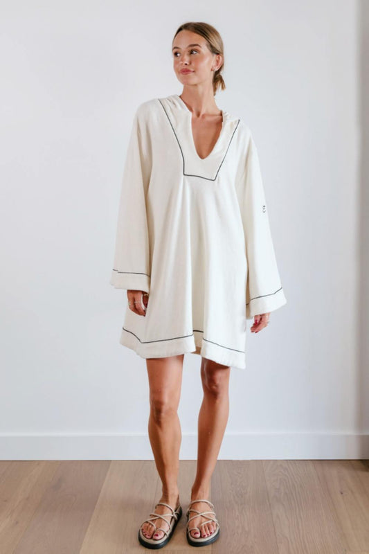 Empire Statement Mini - White with Black Piping