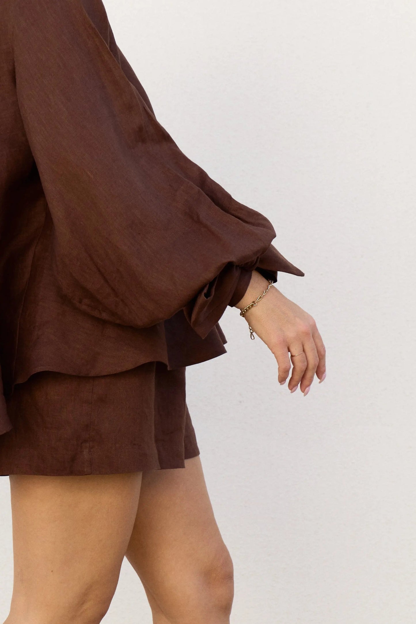 Brown Relaxed Shorts by ISABELLA LONGGINOU - image 5
