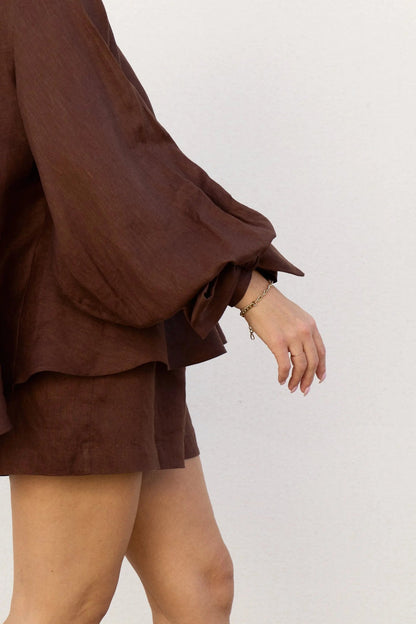 Brown Relaxed Shorts by ISABELLA LONGGINOU - image 5