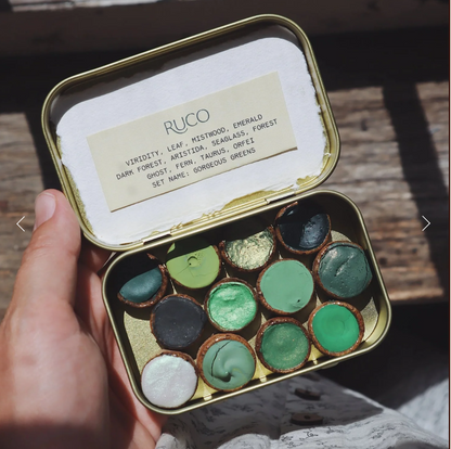 Gorgeous Greens Watercolour Palette by Ruco Paints - image 5
