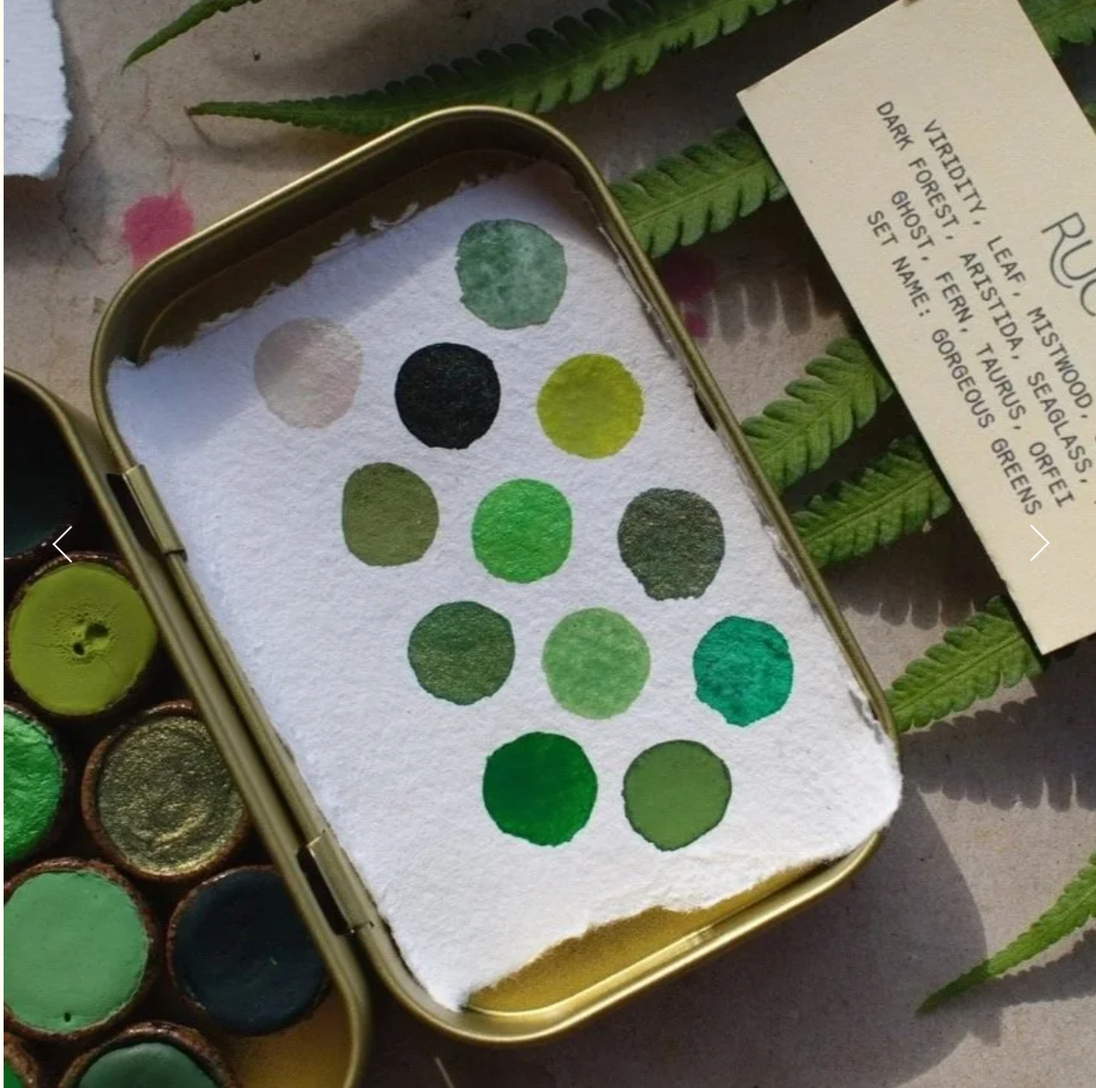 Gorgeous Greens Watercolour Palette by Ruco Paints - image 4