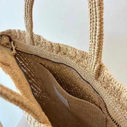Sipa handwoven raffia crossbody handbag by TANORA — view 6