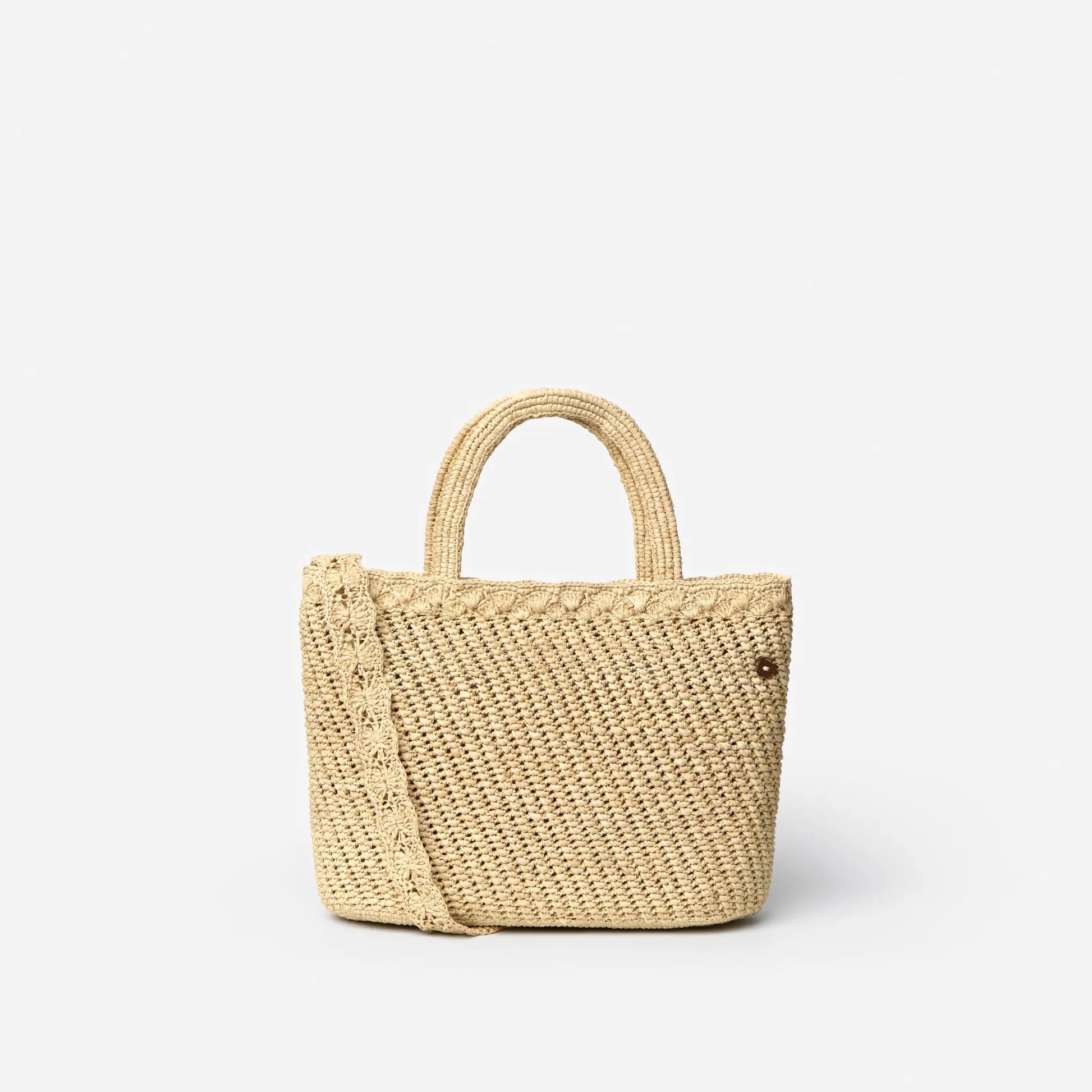 Sipa handwoven raffia crossbody basket handbag by TANORA