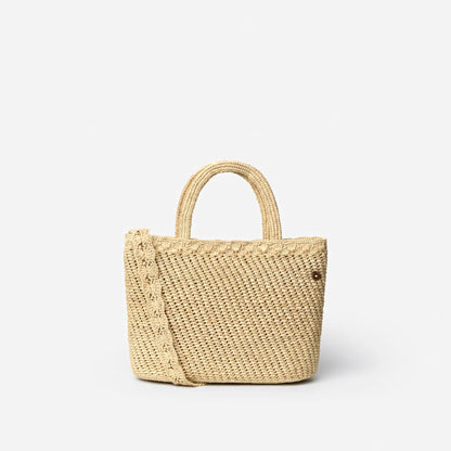 Sipa handwoven raffia crossbody basket handbag by TANORA