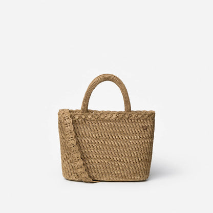 Sipa handwoven raffia crossbody basket handbag by TANORA — view 5