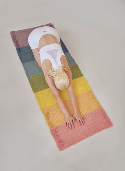 Chakra Energy mat in use - child's pose