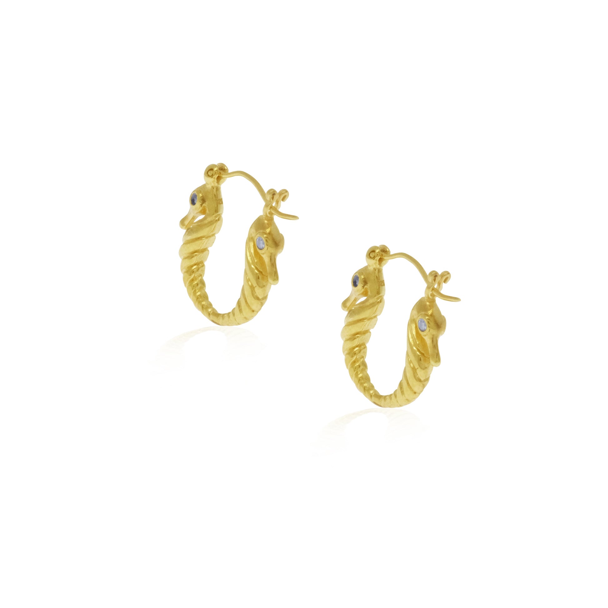 Sunaka Seahorse hoop earrings pair