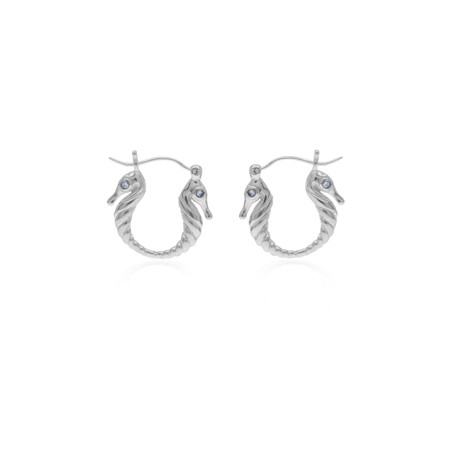 Sunaka Seahorse hoop earrings back