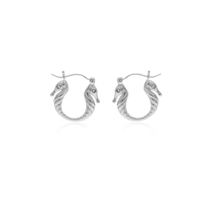 Sunaka Seahorse hoop earrings back