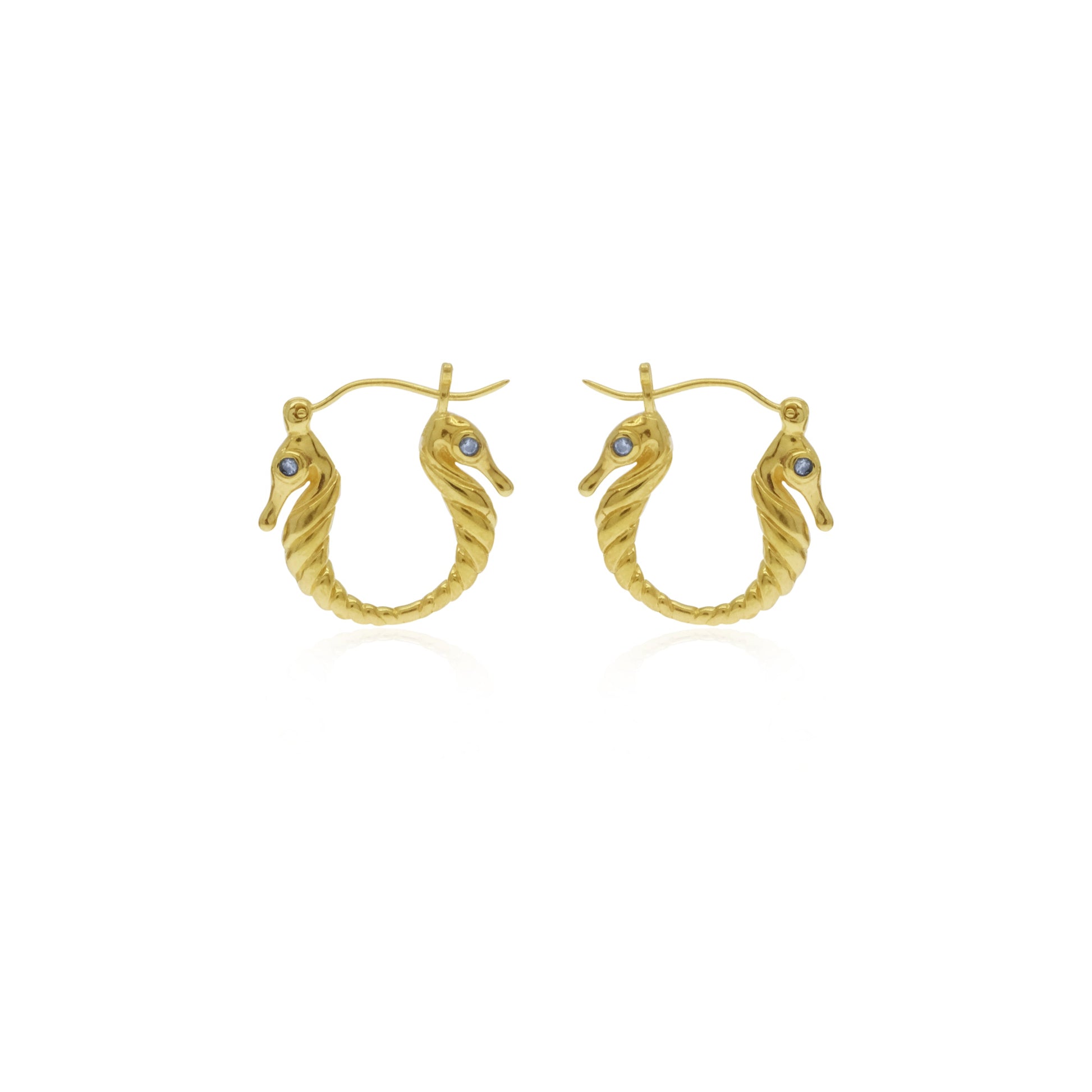 Sunaka Seahorse hoop earrings detail