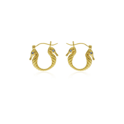 Sunaka Seahorse hoop earrings detail