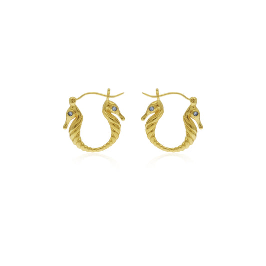 Sunaka Seahorse hoop earrings detail