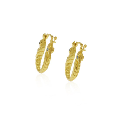 Sunaka Seahorse hoop earrings side