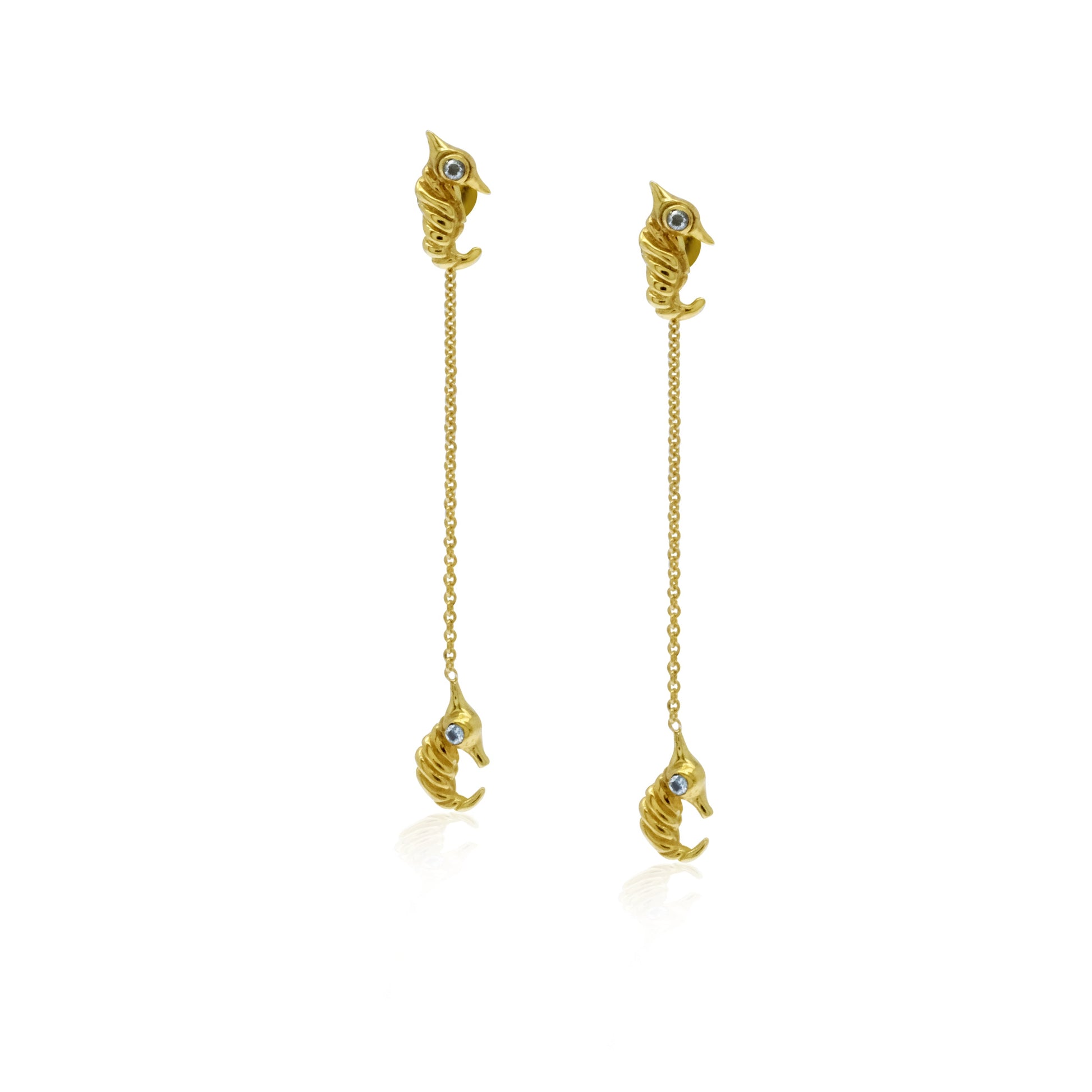 Sunaka Seahorse drop earrings detail
