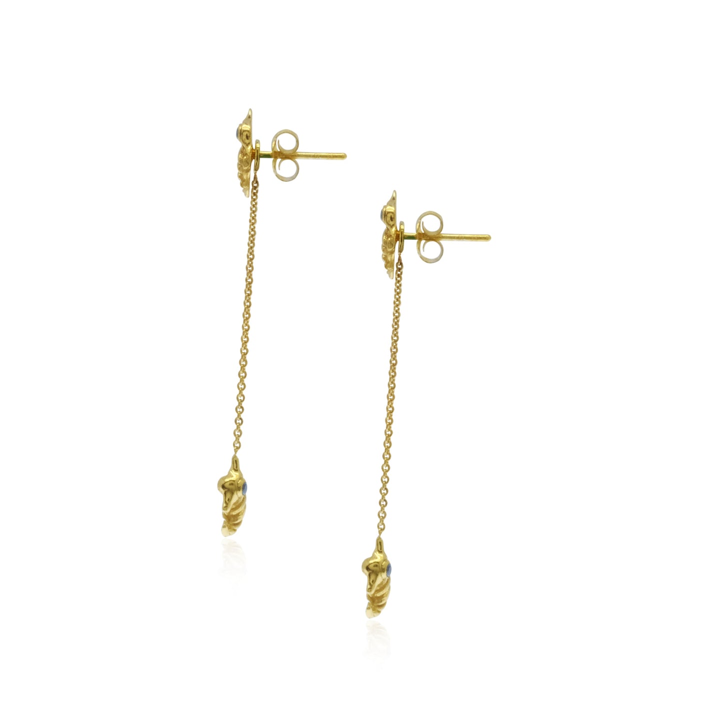 Sunaka Seahorse drop earrings side