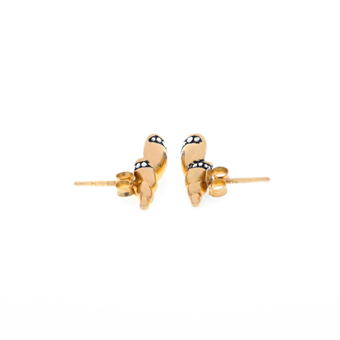 Sunaka Keong Emas stud earrings back