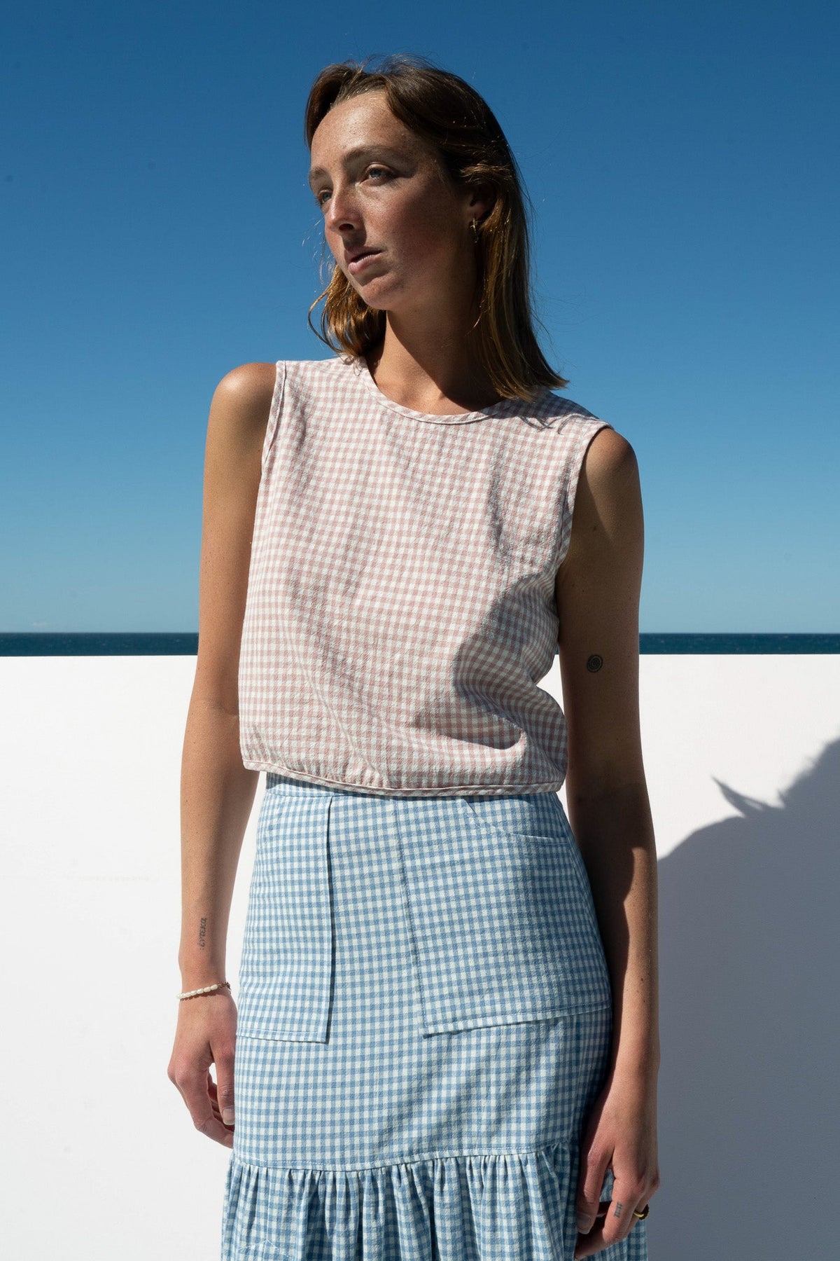 Box Crop Top with Cancan Skirt