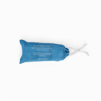 INDIGO NATURAL DYED COTTON RIBBONS (Pack of 6) by Craft Boat - image 3