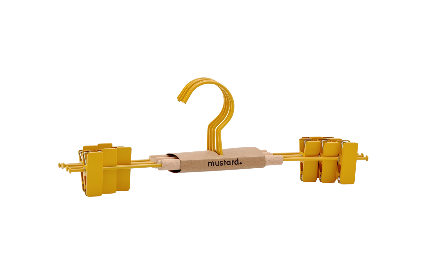 The Adult Clip Hangers in Mustard