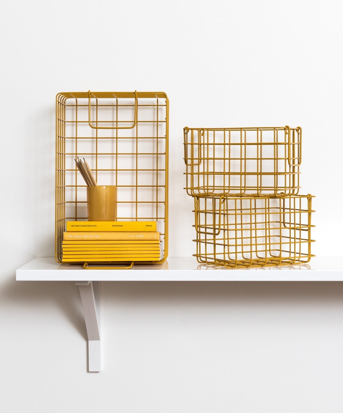 The Baskets in Mustard — lifestyle