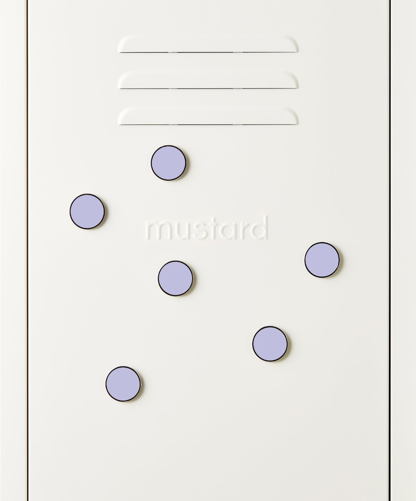 The Buttons in Lilac — close-up