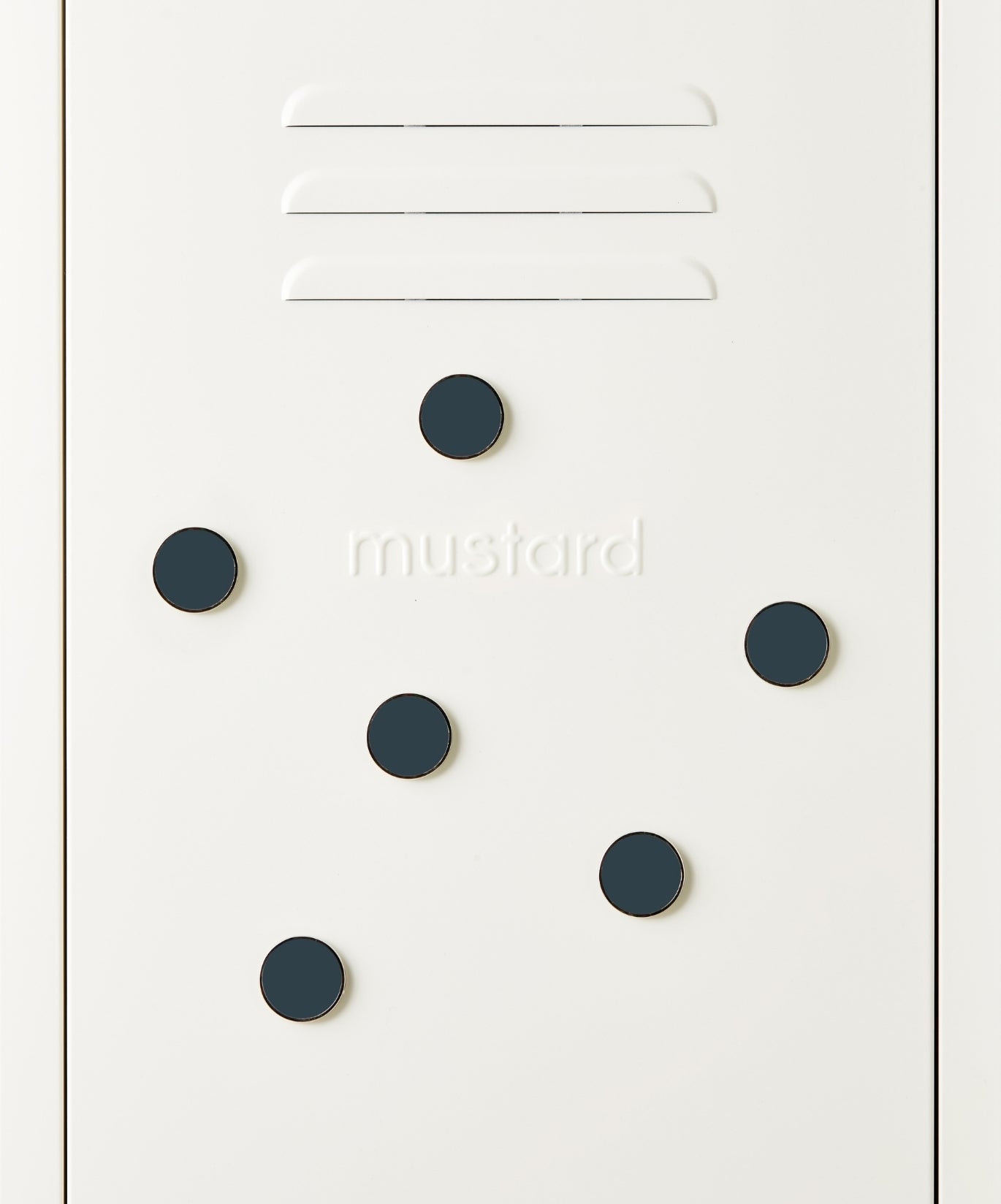 The Buttons in Slate — close-up
