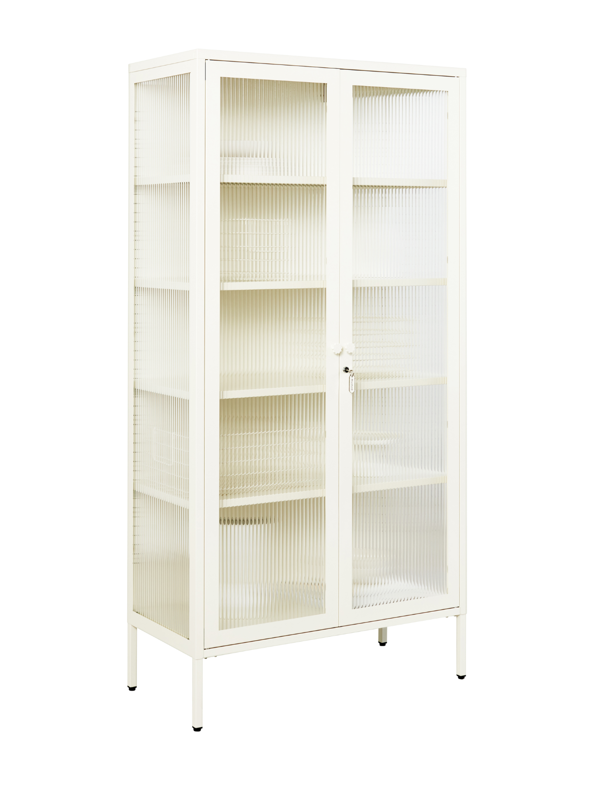 The Collector Glass Locker in Chalk — angled