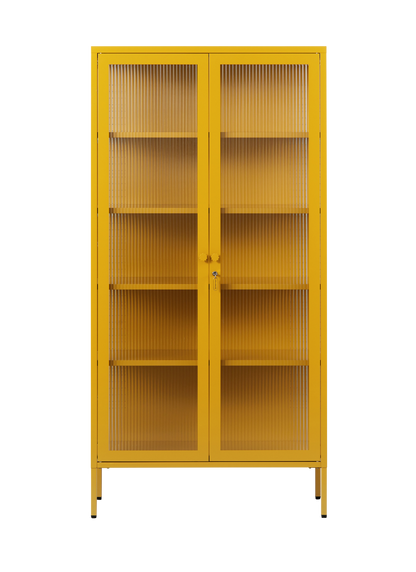 The Collector Glass Locker in Mustard