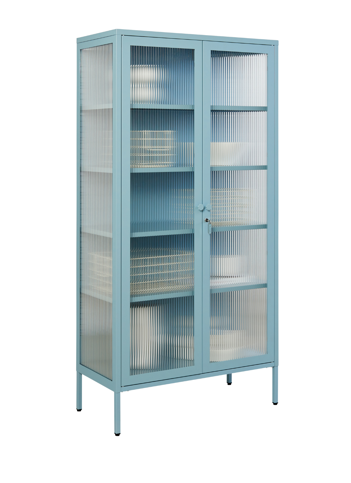 The Collector Glass Locker in Ocean — angled