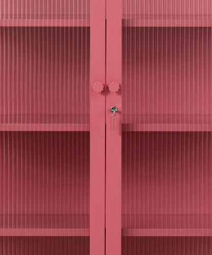 The Collector Glass Locker in Berry — close-up