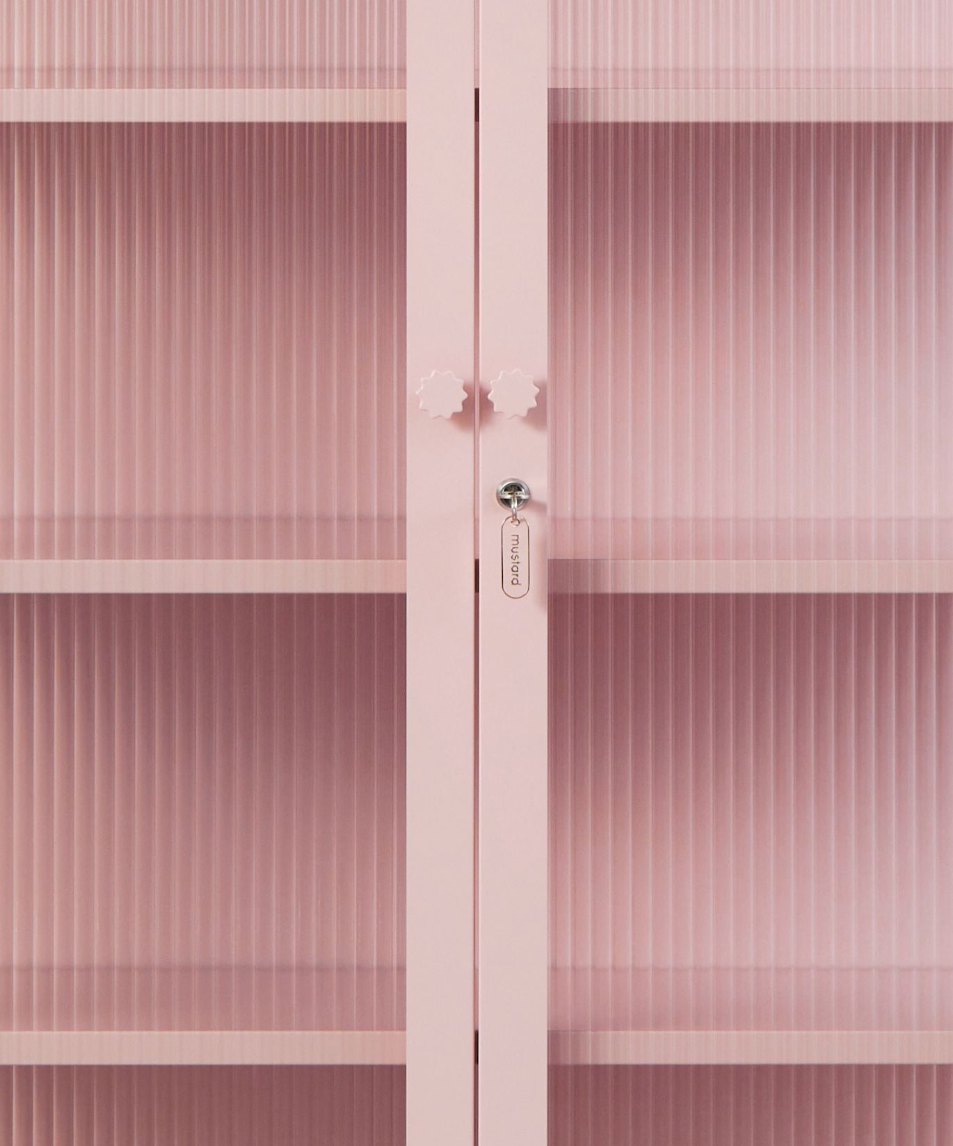 The Collector Glass Locker in Blush — close-up
