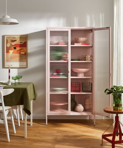 The Collector Glass Locker in Blush — lifestyle 2