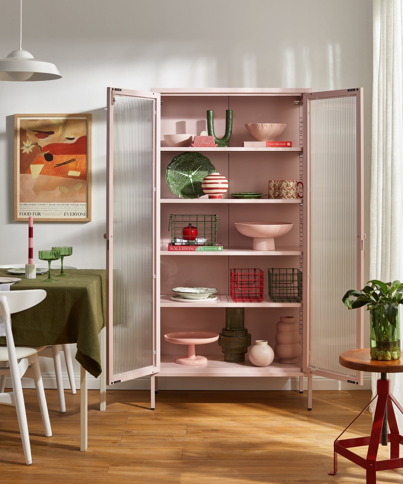 The Collector Glass Locker in Blush — lifestyle 3