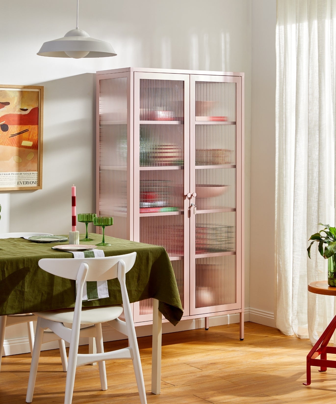 The Collector Glass Locker in Blush — lifestyle 4