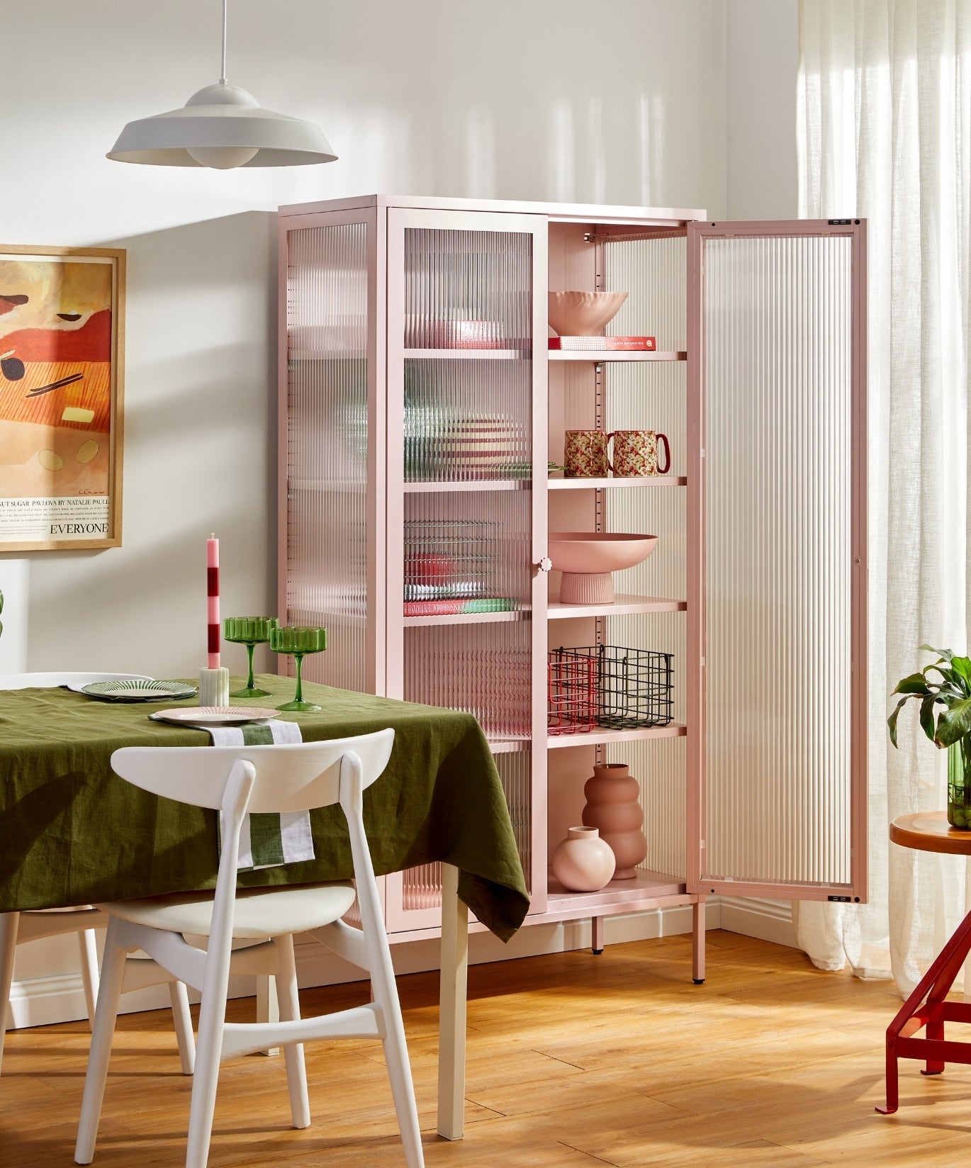 The Collector Glass Locker in Blush — lifestyle 5