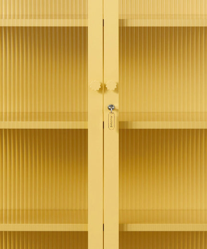 The Collector Glass Locker in Butter — close-up