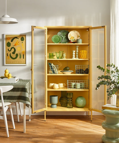 The Collector Glass Locker in Butter — lifestyle 3