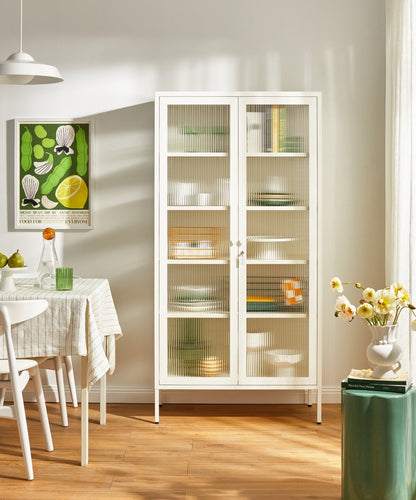 The Collector Glass Locker in Chalk — lifestyle