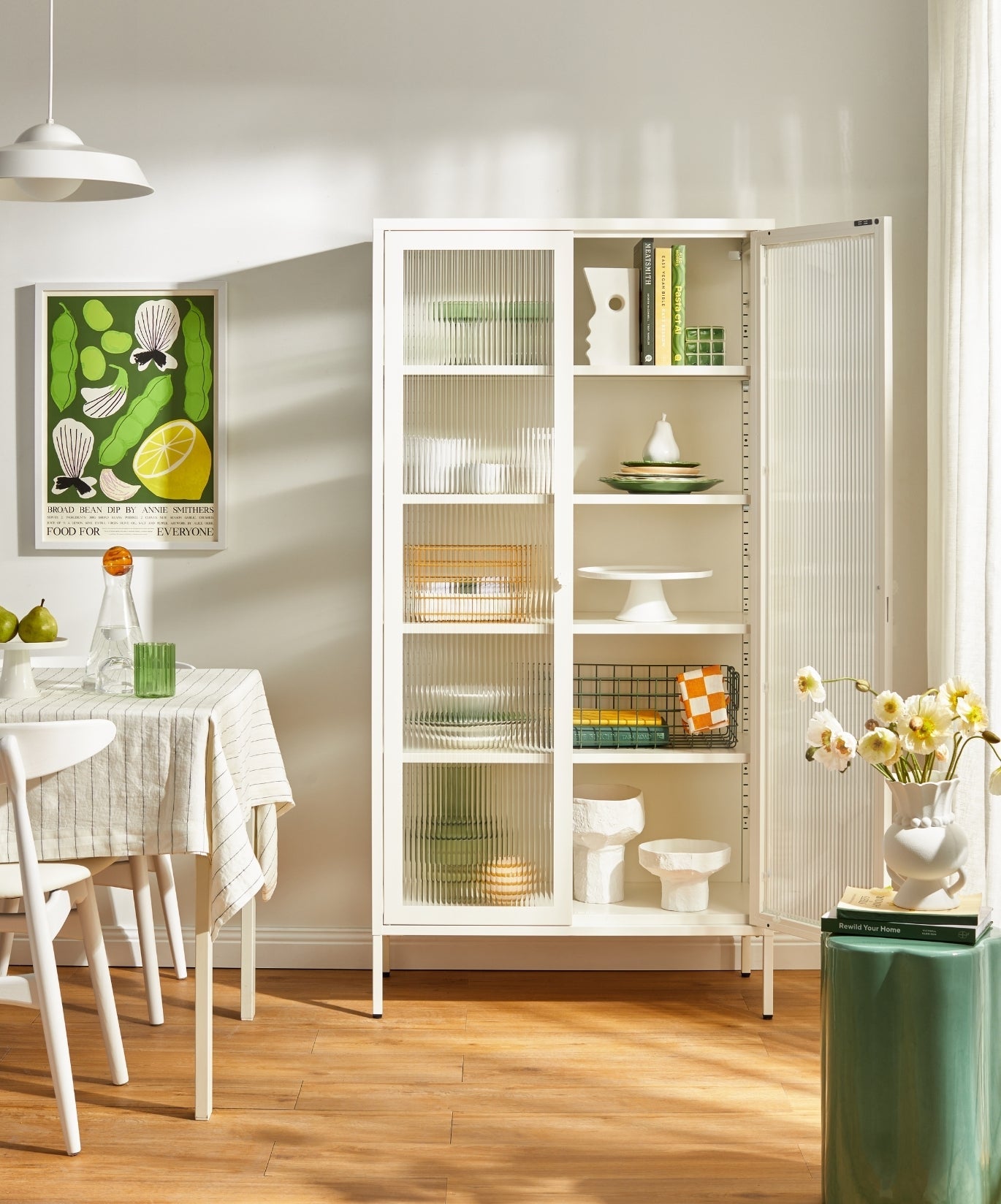 The Collector Glass Locker in Chalk — lifestyle 2